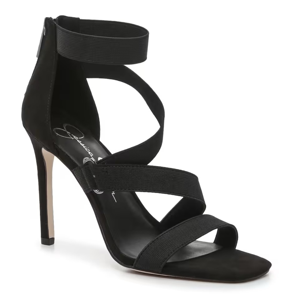 Jessica Simpson Black Strap Heels - Size 7.5